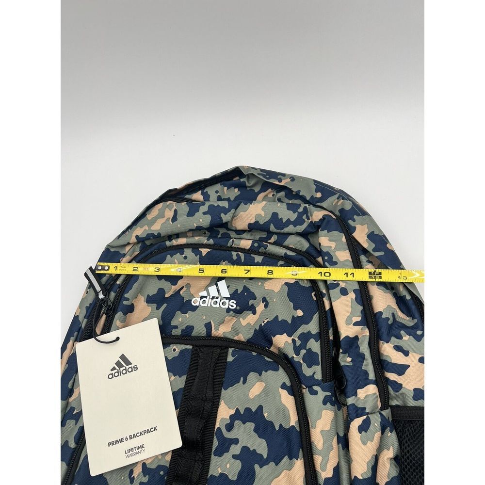 adidas Prime 6 Backpack Essential Camo Crew Navy-Silver Green/Black One Size - Picture 12 of 12